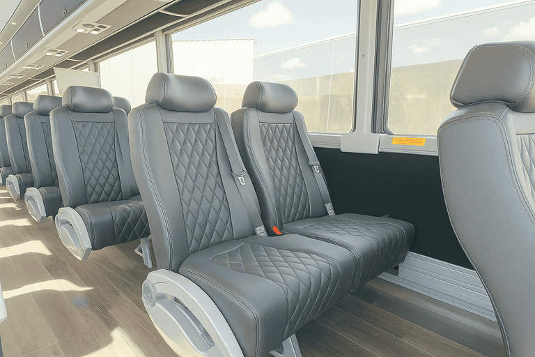 interior of Coach Bus Jacksonville charter bus